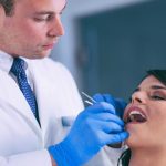 Oral health check by a dentist